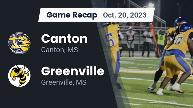 Watch this highlight video of the Canton (MS) football team in its game Recap: Canton  vs. Greenville  2023 on Oct 20, 2023