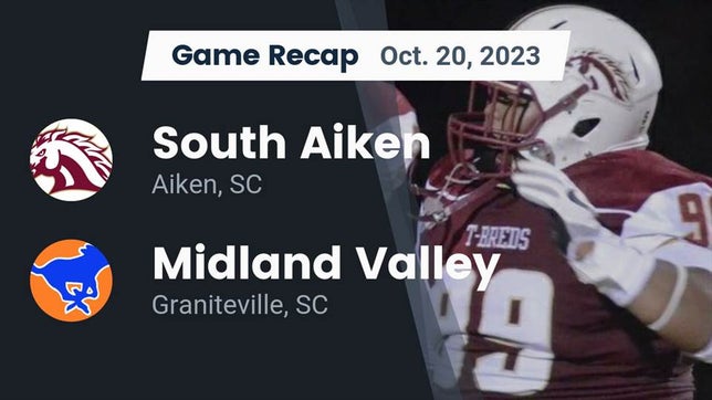 Watch this highlight video of the South Aiken (Aiken, SC) football team in its game Recap: South Aiken  vs. Midland Valley  2023 on Oct 20, 2023