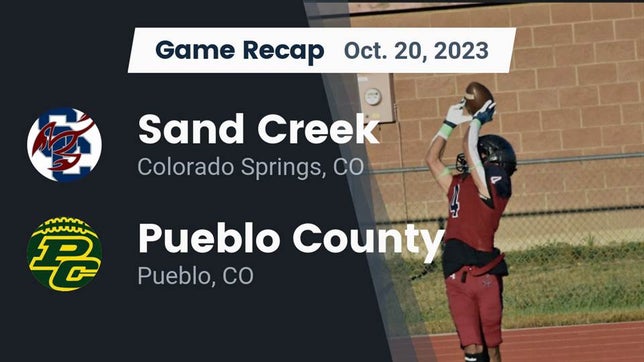 Watch this highlight video of the Sand Creek (Colorado Springs, CO) football team in its game Recap: Sand Creek  vs. Pueblo County  2023 on Oct 20, 2023