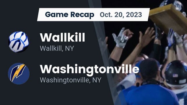 Watch this highlight video of the Wallkill (NY) football team in its game Recap: Wallkill  vs. Washingtonville  2023 on Oct 20, 2023