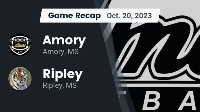 Watch this highlight video of the Amory (MS) football team in its game Recap: Amory  vs. Ripley  2023 on Oct 20, 2023