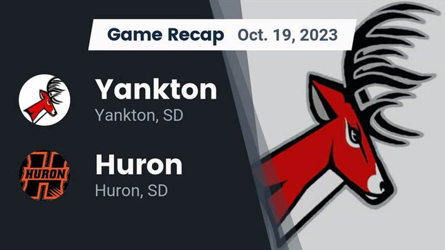 Watch this highlight video of the Yankton (SD) football team in its game Recap: Yankton  vs. Huron  2023 on Oct 19, 2023