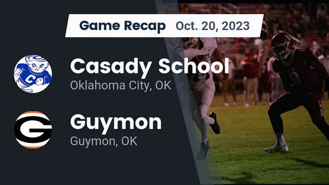 Watch this highlight video of the Casady (Oklahoma City, OK) football team in its game Recap: Casady School vs. Guymon  2023 on Oct 20, 2023