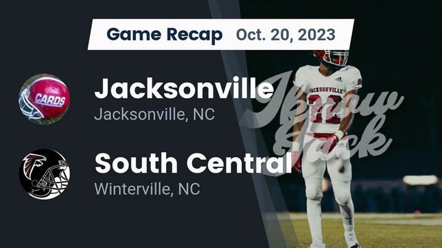 Watch this highlight video of the Jacksonville (NC) football team in its game Recap: Jacksonville  vs. South Central  2023 on Oct 20, 2023