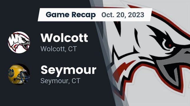 Watch this highlight video of the Wolcott (CT) football team in its game Recap: Wolcott  vs. Seymour  2023 on Oct 20, 2023
