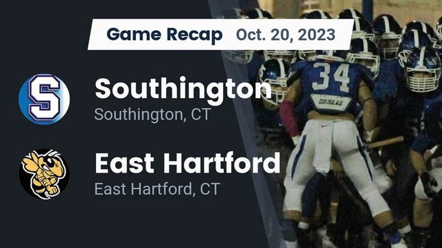 Watch this highlight video of the Southington (CT) football team in its game Recap: Southington  vs. East Hartford  2023 on Oct 20, 2023