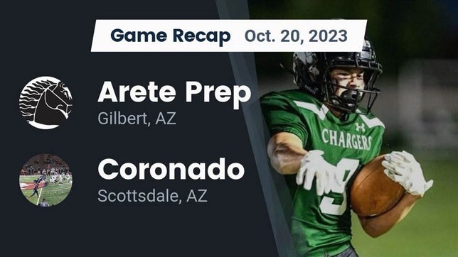 Watch this highlight video of the Arete Prep (Gilbert, AZ) football team in its game Recap: Arete Prep vs. Coronado  2023 on Oct 20, 2023