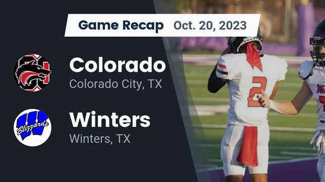 Watch this highlight video of the Colorado (Colorado City, TX) football team in its game Recap: Colorado  vs. Winters  2023 on Oct 20, 2023