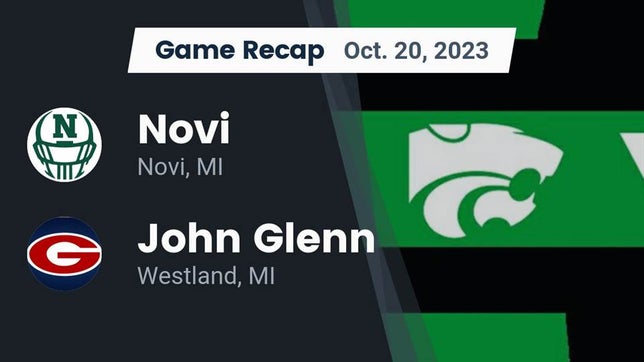 Watch this highlight video of the Novi (MI) football team in its game Recap: Novi  vs. John Glenn  2023 on Oct 20, 2023