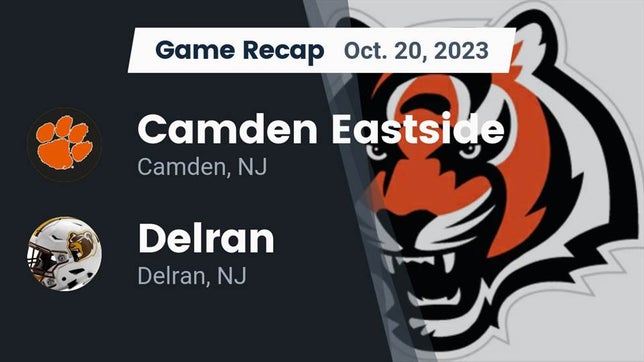 Watch this highlight video of the Eastside (Camden, NJ) football team in its game Recap: Camden Eastside   vs. Delran  2023 on Oct 20, 2023
