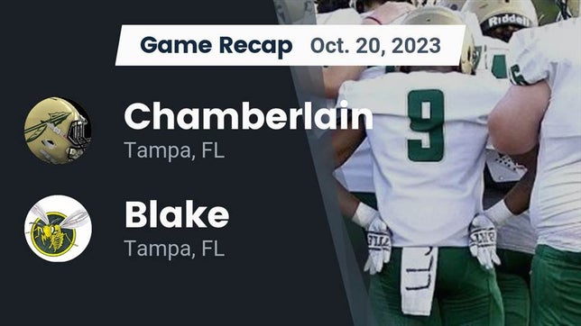 Watch this highlight video of the Chamberlain (Tampa, FL) football team in its game Recap: Chamberlain  vs. Blake  2023 on Oct 20, 2023
