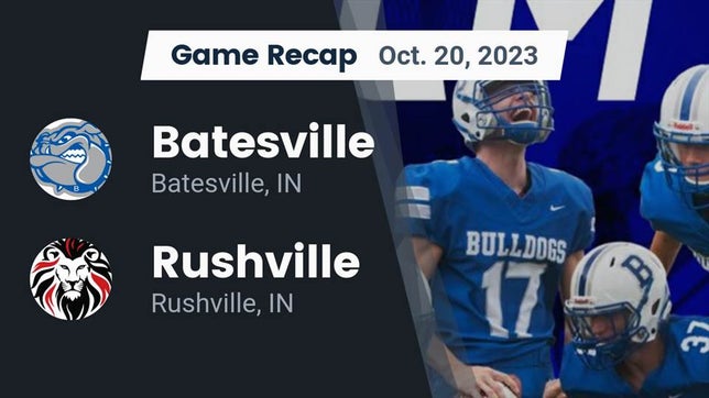 Watch this highlight video of the Batesville (IN) football team in its game Recap: Batesville  vs. Rushville  2023 on Oct 20, 2023