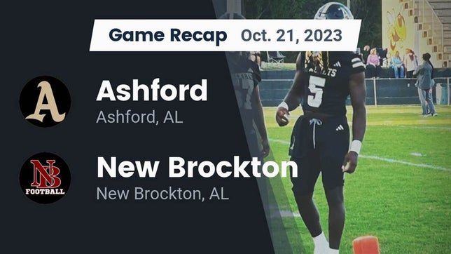 Watch this highlight video of the Ashford (AL) football team in its game Recap: Ashford  vs. New Brockton  2023 on Oct 20, 2023