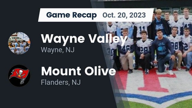 Watch this highlight video of the Wayne Valley (Wayne, NJ) football team in its game Recap: Wayne Valley  vs. Mount Olive  2023 on Oct 20, 2023