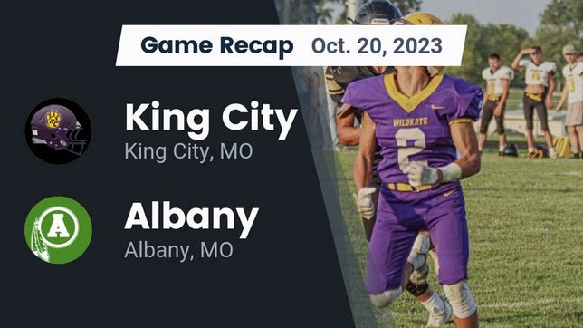 Watch this highlight video of the King City (MO) football team in its game Recap: King City  vs. Albany  2023 on Oct 20, 2023