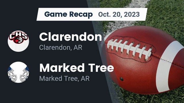 Watch this highlight video of the Clarendon (AR) football team in its game Recap: Clarendon  vs. Marked Tree  2023 on Oct 20, 2023