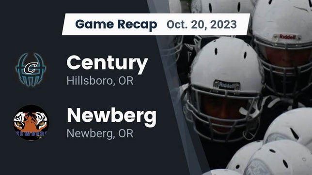 Watch this highlight video of the Century (Hillsboro, OR) football team in its game Recap: Century  vs. Newberg  2023 on Oct 20, 2023