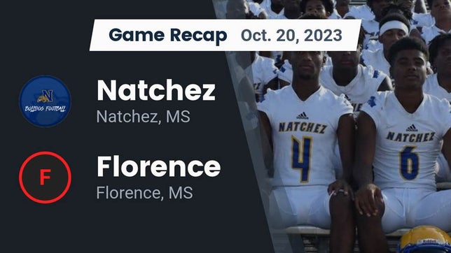 Watch this highlight video of the Natchez (MS) football team in its game Recap: Natchez  vs. Florence  2023 on Oct 20, 2023
