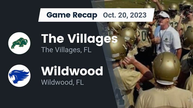 Watch this highlight video of the The Villages Charter (The Villages, FL) football team in its game Recap: The Villages  vs. Wildwood  2023 on Oct 20, 2023
