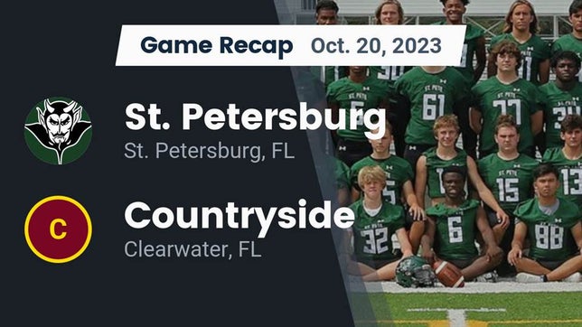 Watch this highlight video of the St. Petersburg (FL) football team in its game Recap: St. Petersburg  vs. Countryside  2023 on Oct 20, 2023