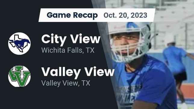 Watch this highlight video of the City View (Wichita Falls, TX) football team in its game Recap: City View  vs. Valley View  2023 on Oct 20, 2023