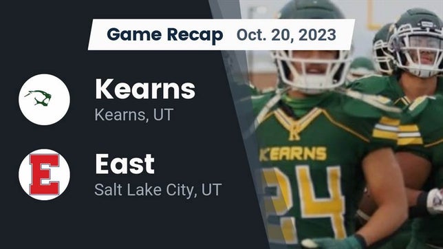Watch this highlight video of the Kearns (UT) football team in its game Recap: Kearns  vs. East  2023 on Oct 20, 2023