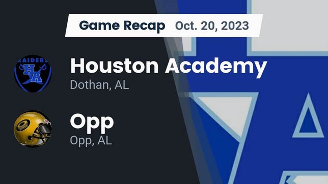 Watch this highlight video of the Houston Academy (Dothan, AL) football team in its game Recap: Houston Academy  vs. Opp  2023 on Oct 20, 2023