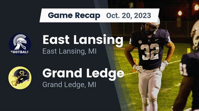 Watch this highlight video of the East Lansing (MI) football team in its game Recap: East Lansing  vs. Grand Ledge  2023 on Oct 20, 2023