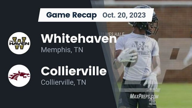 Watch this highlight video of the Whitehaven (Memphis, TN) football team in its game Recap: Whitehaven  vs. Collierville  2023 on Oct 20, 2023