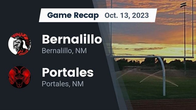 Watch this highlight video of the Bernalillo (NM) football team in its game Recap: Bernalillo  vs. Portales  2023 on Oct 20, 2023
