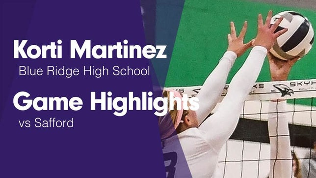 Watch this highlight video of Korti Martinez