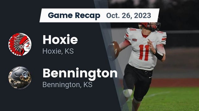 Watch this highlight video of the Hoxie (KS) football team in its game Recap: Hoxie  vs. Bennington  2023 on Oct 26, 2023
