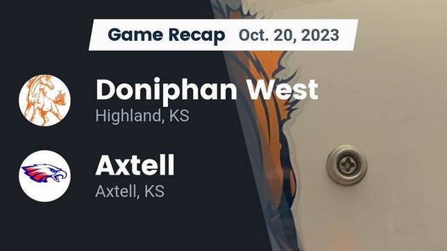 Watch this highlight video of the Doniphan West (Highland, KS) football team in its game Recap: Doniphan West  vs. Axtell  2023 on Oct 20, 2023