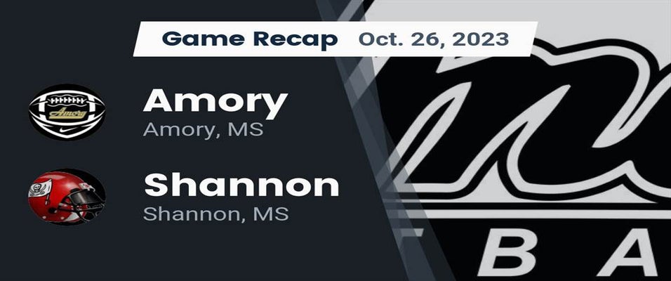 Amory vs Shannon Football 10/27/2023
