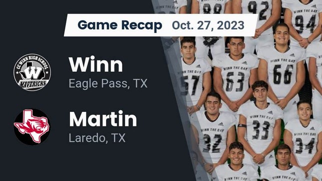 Watch this highlight video of the Winn (Eagle Pass, TX) football team in its game Recap: Winn  vs. Martin  2023 on Oct 27, 2023