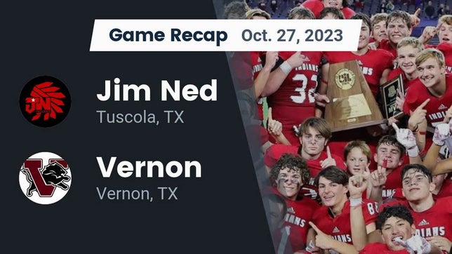 Watch this highlight video of the Jim Ned (Tuscola, TX) football team in its game Recap: Jim Ned  vs. Vernon  2023 on Oct 27, 2023