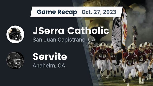 Watch this highlight video of the JSerra Catholic (San Juan Capistrano, CA) football team in its game Recap: JSerra Catholic  vs. Servite 2023 on Oct 27, 2023