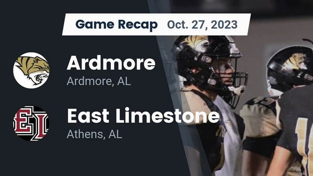 Watch this highlight video of the Ardmore (AL) football team in its game Recap: Ardmore  vs. East Limestone  2023 on Oct 27, 2023
