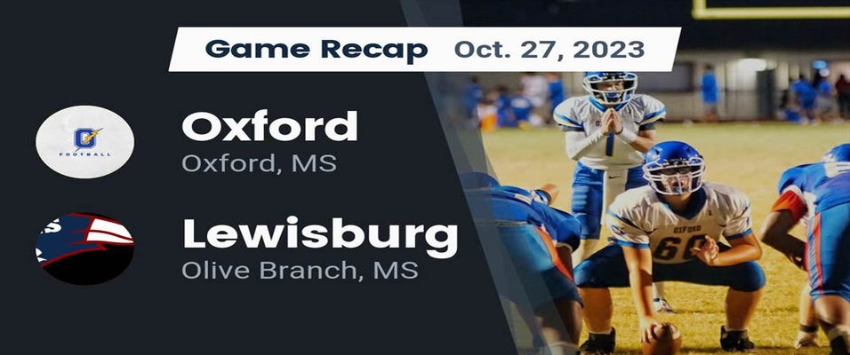 Oxford vs Lewisburg Football 10/27/2023