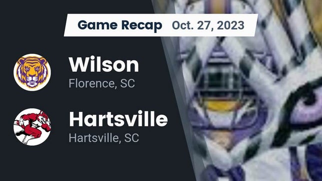 Watch this highlight video of the Wilson (Florence, SC) football team in its game Recap: Wilson  vs. Hartsville  2023 on Oct 27, 2023