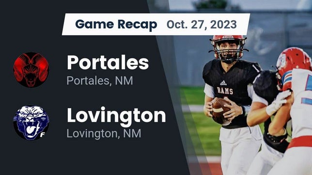 Watch this highlight video of the Portales (NM) football team in its game Recap: Portales  vs. Lovington  2023 on Oct 27, 2023