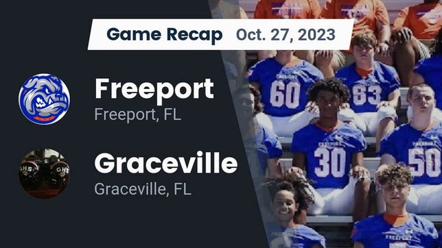 Watch this highlight video of the Freeport (FL) football team in its game Recap: Freeport  vs. Graceville  2023 on Oct 27, 2023