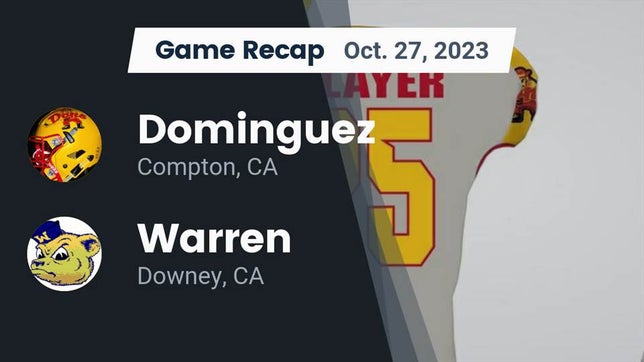 Watch this highlight video of the Dominguez (Compton, CA) football team in its game Recap: Dominguez  vs. Warren  2023 on Oct 27, 2023