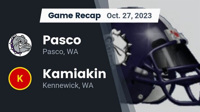 Watch this highlight video of the Pasco (WA) football team in its game Recap: Pasco  vs. Kamiakin  2023 on Oct 27, 2023