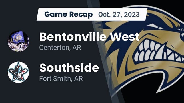 Watch this highlight video of the Bentonville West (Centerton, AR) football team in its game Recap: Bentonville West  vs. Southside  2023 on Oct 27, 2023