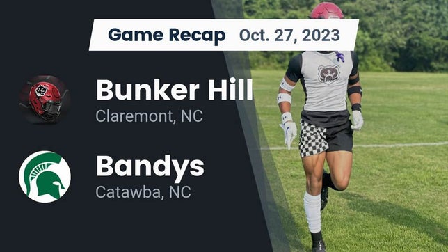 Watch this highlight video of the Bunker Hill (Claremont, NC) football team in its game Recap: Bunker Hill  vs. Bandys  2023 on Oct 27, 2023