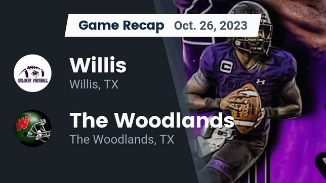 Watch this highlight video of the Willis (TX) football team in its game Recap: Willis  vs. The Woodlands  2023 on Oct 28, 2023