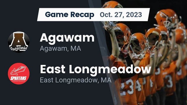 Watch this highlight video of the Agawam (MA) football team in its game Recap: Agawam  vs. East Longmeadow  2023 on Oct 27, 2023