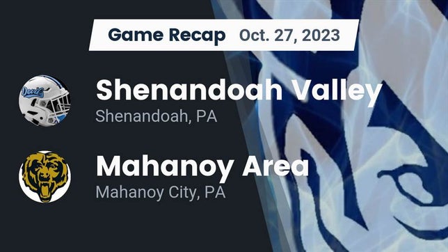 Watch this highlight video of the Shenandoah Valley (Shenandoah, PA) football team in its game Recap: Shenandoah Valley  vs. Mahanoy Area  2023 on Oct 27, 2023
