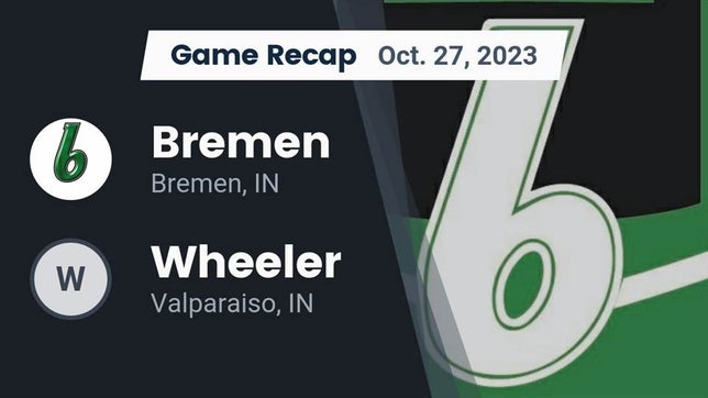 Watch this highlight video of the Bremen (IN) football team in its game Recap: Bremen  vs. Wheeler  2023 on Oct 27, 2023